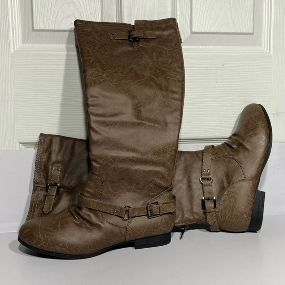 Top Moda Women’s COCO 1 Knee High Riding Boots - Size 10 - Cognac - New